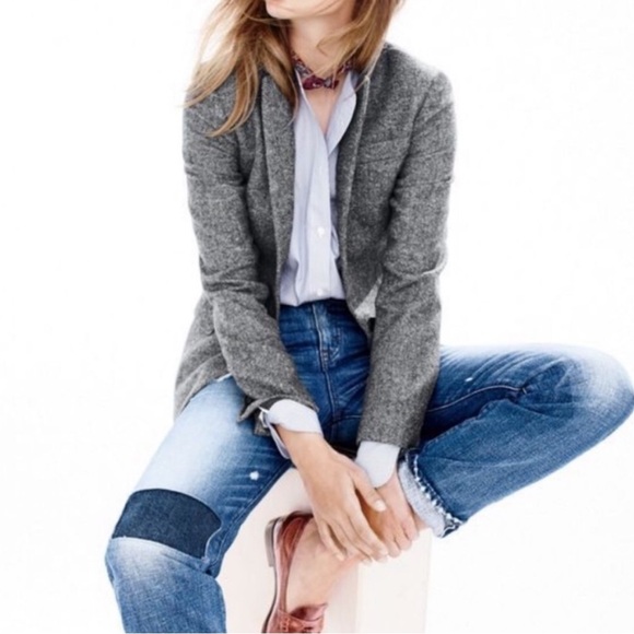 J. Crew - Schoolboy Blazer in Gray Donegal Tweed - Picture 4 of 8